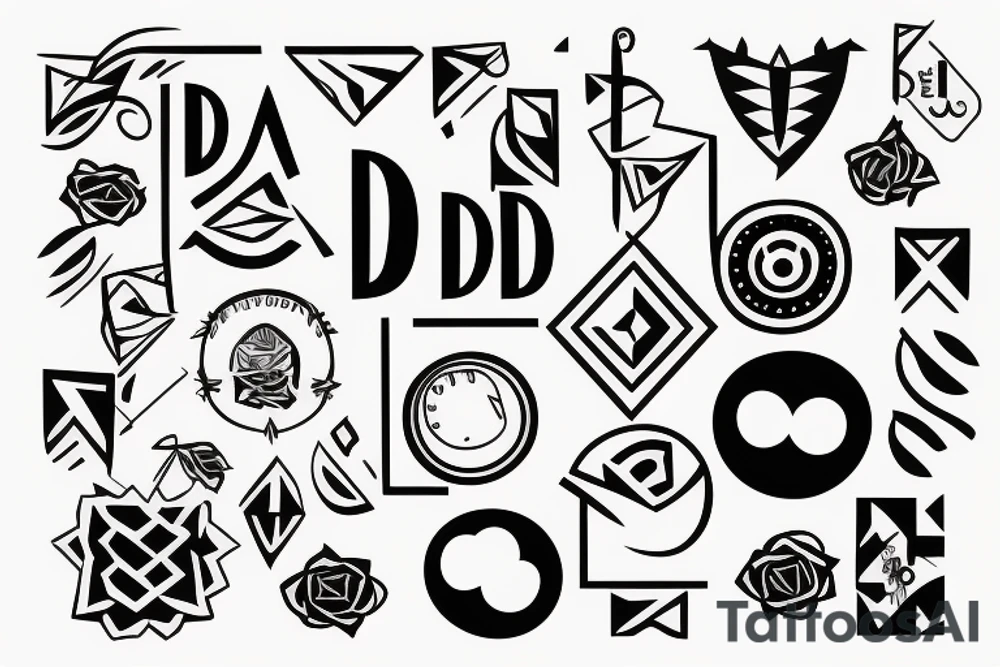 Dad and daughter tattoo idea