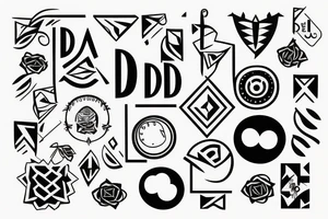 Dad and daughter tattoo idea