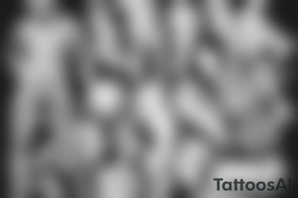 Statue creating a marble sculpture of himself tattoo idea