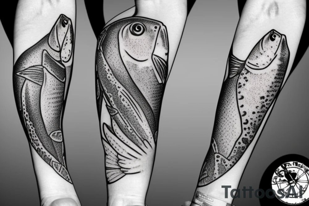 Brown trout tattoo idea