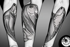 Brown trout tattoo idea