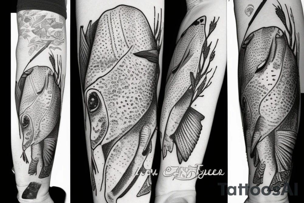 Brown trout tattoo idea
