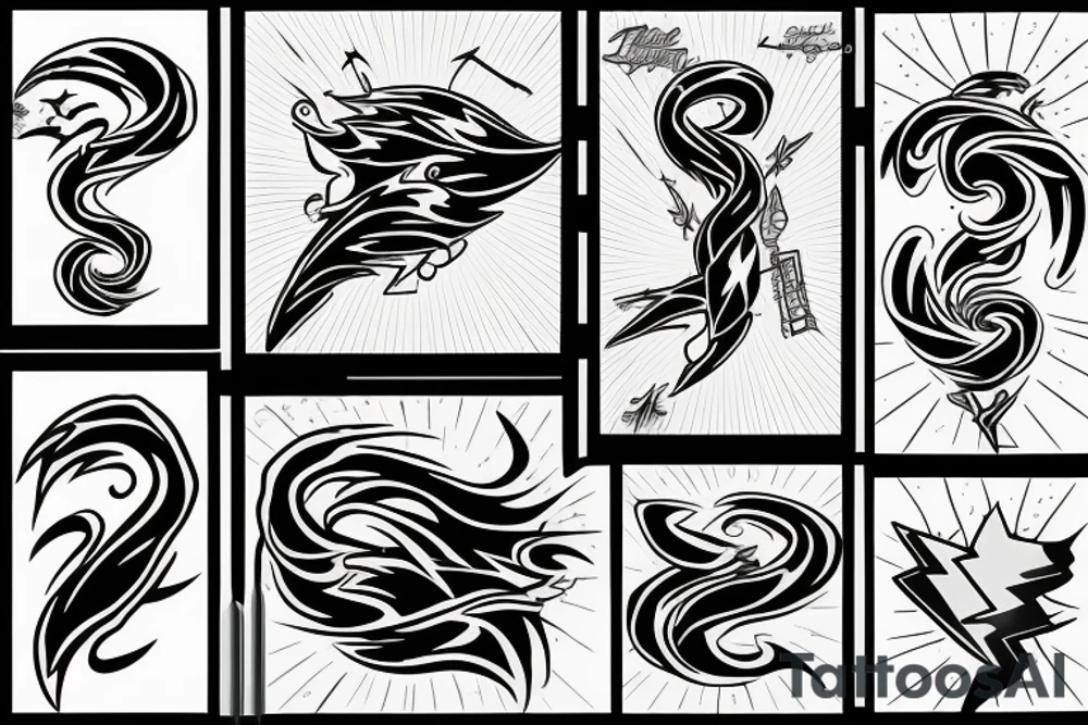 lightning nature power tattoo idea