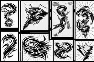 lightning nature power tattoo idea
