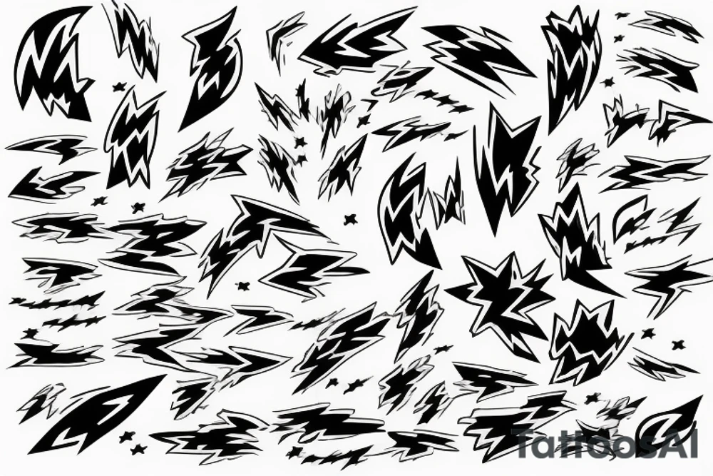 lightning nature power tattoo idea