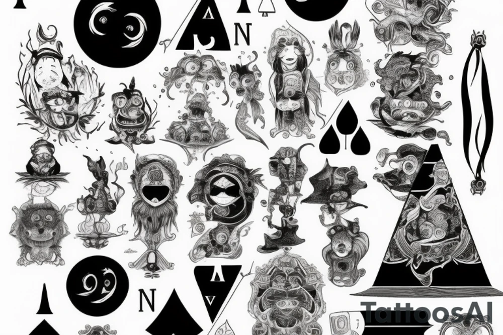 King of spades design tattoo idea
