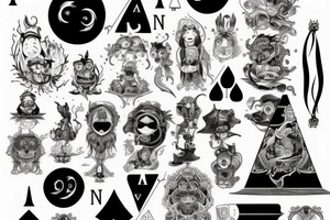 King of spades design tattoo idea