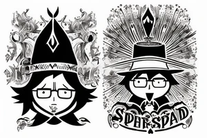 King of spades design tattoo idea
