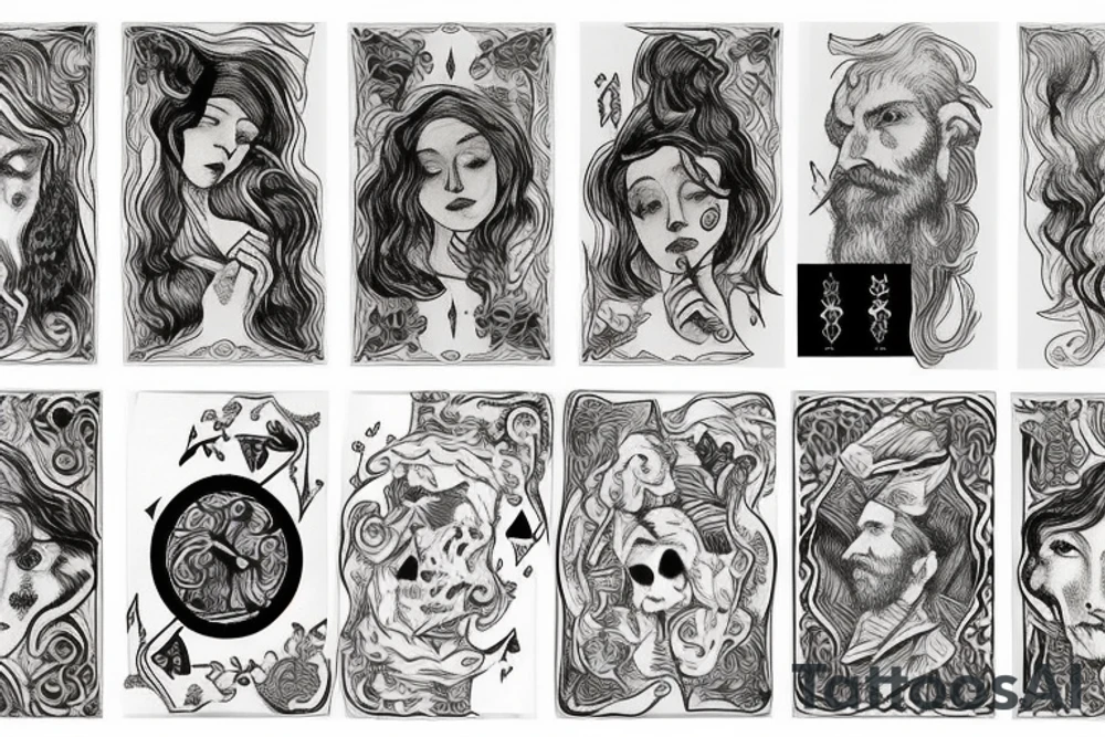 King of spades design tattoo idea