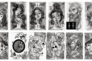King of spades design tattoo idea