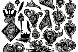 King of spades design tattoo idea