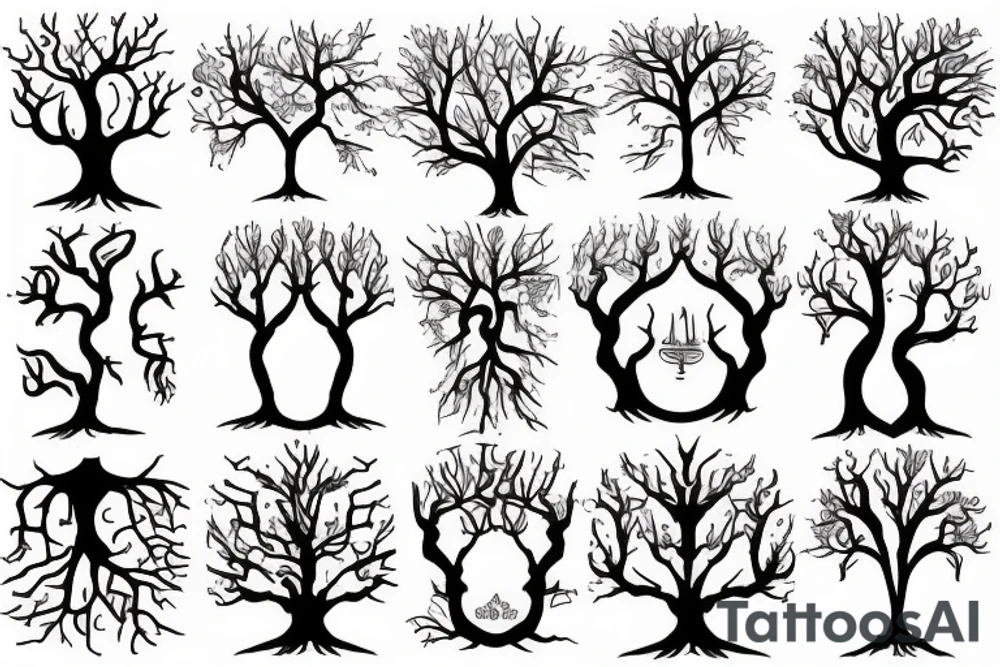 Life tree roots tattoo idea