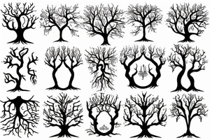 Life tree roots tattoo idea