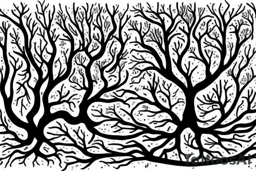 Life tree roots tattoo idea