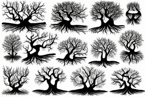 Life tree roots tattoo idea