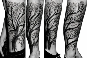 Life tree roots tattoo idea