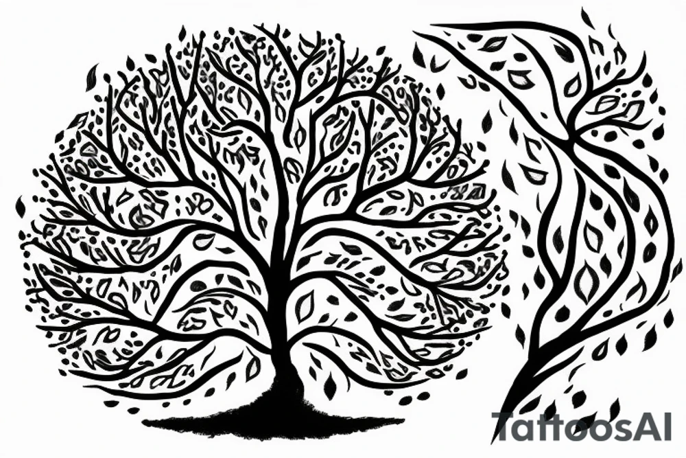Life tree roots tattoo idea
