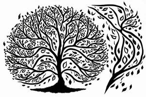 Life tree roots tattoo idea