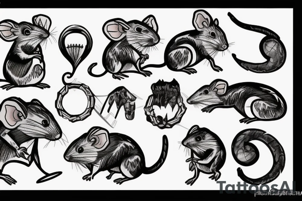 Punk rat tattoo idea
