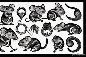 Punk rat tattoo idea