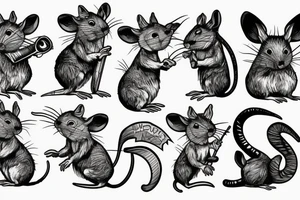 Punk rat tattoo idea