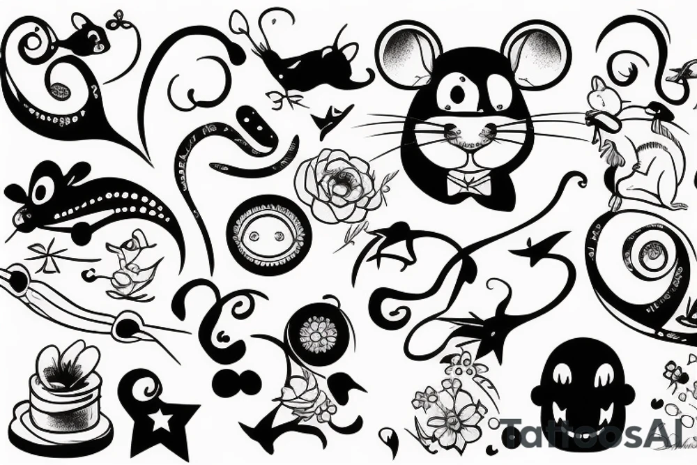 Rat with a smile tattoo idea