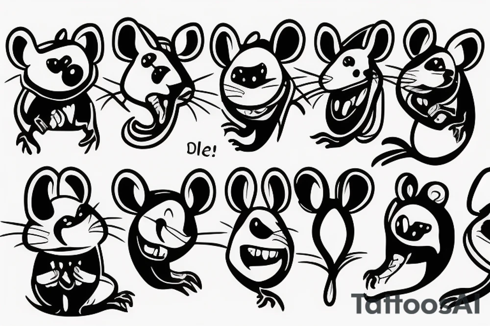 Rat with a smile tattoo idea