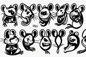 Rat with a smile tattoo idea
