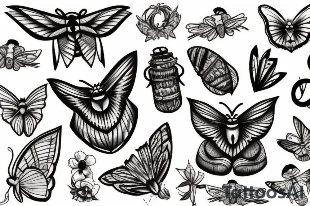 Moth tattoo idea