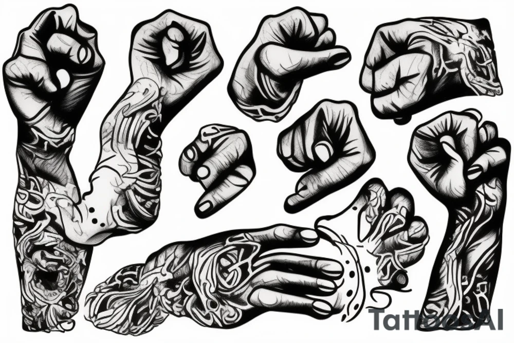 a lung clenched in a fist tattoo idea