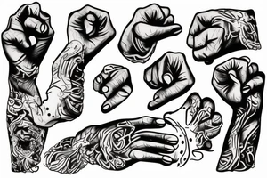 a lung clenched in a fist tattoo idea