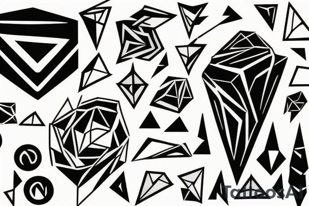 abstract geometric tattoo tattoo idea