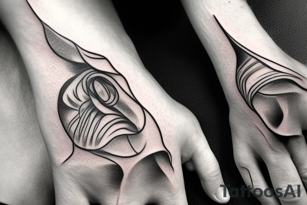 a lung and a hand that clenches it into a fist tattoo idea