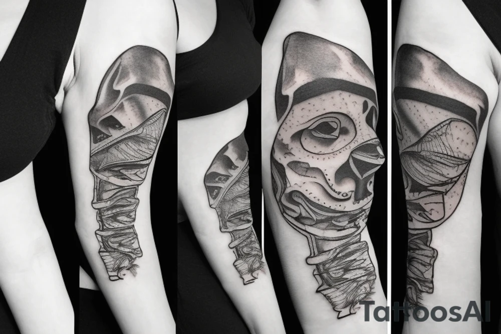 a lung in a fist tattoo idea