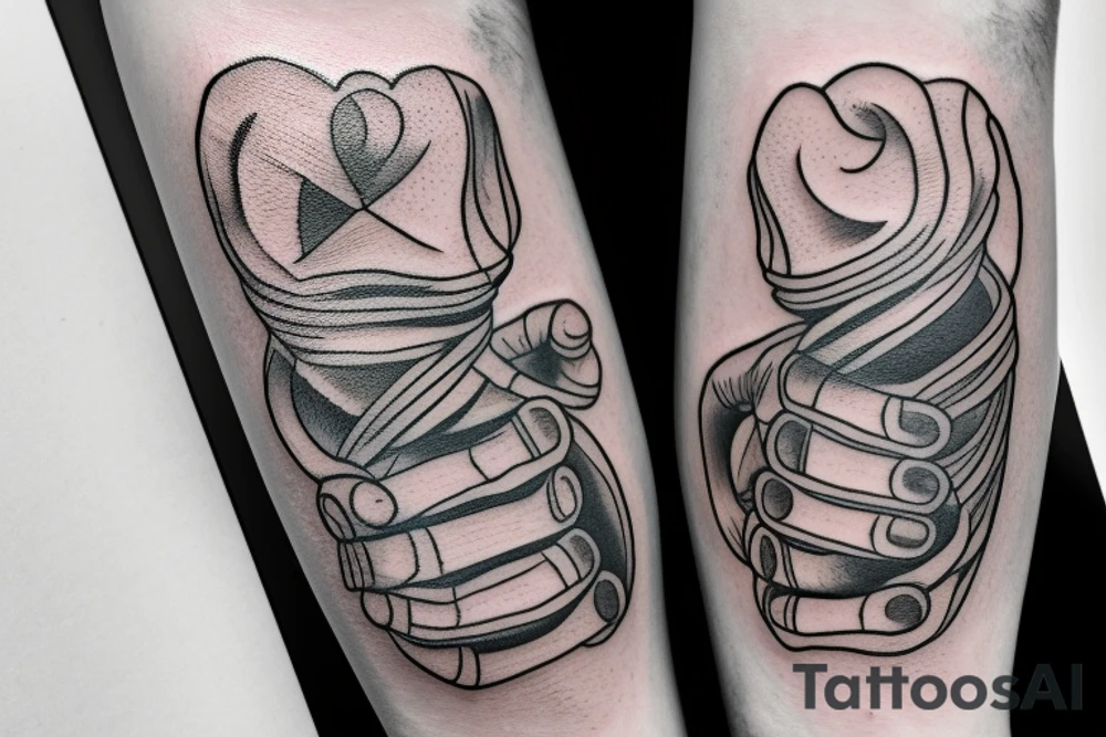 a lung in a fist tattoo idea