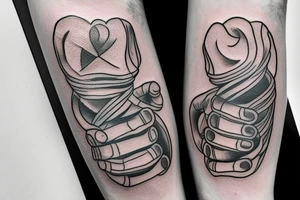a lung in a fist tattoo idea
