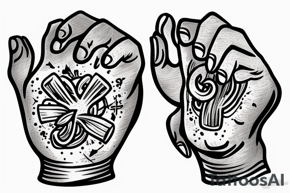 a lung in a fist tattoo idea