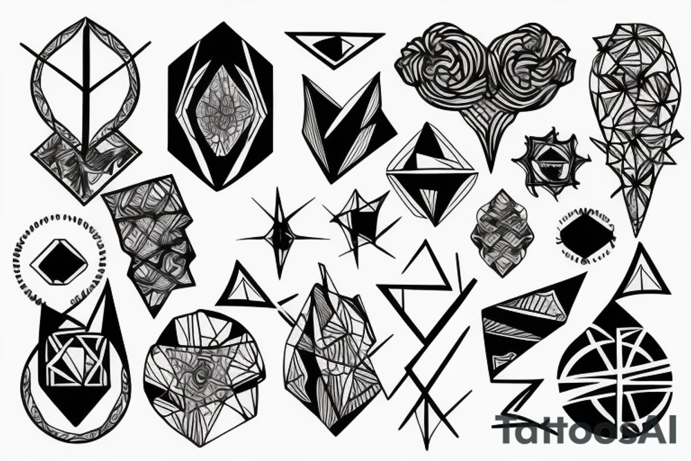 abstract geometric tattoo tattoo idea