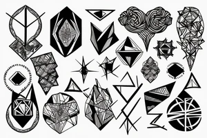 abstract geometric tattoo tattoo idea