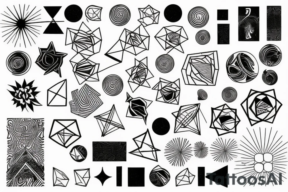 abstract geometric tattoo tattoo idea