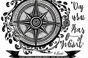 A compass with a quote from a favorite philosopher or travel writer. tattoo idea