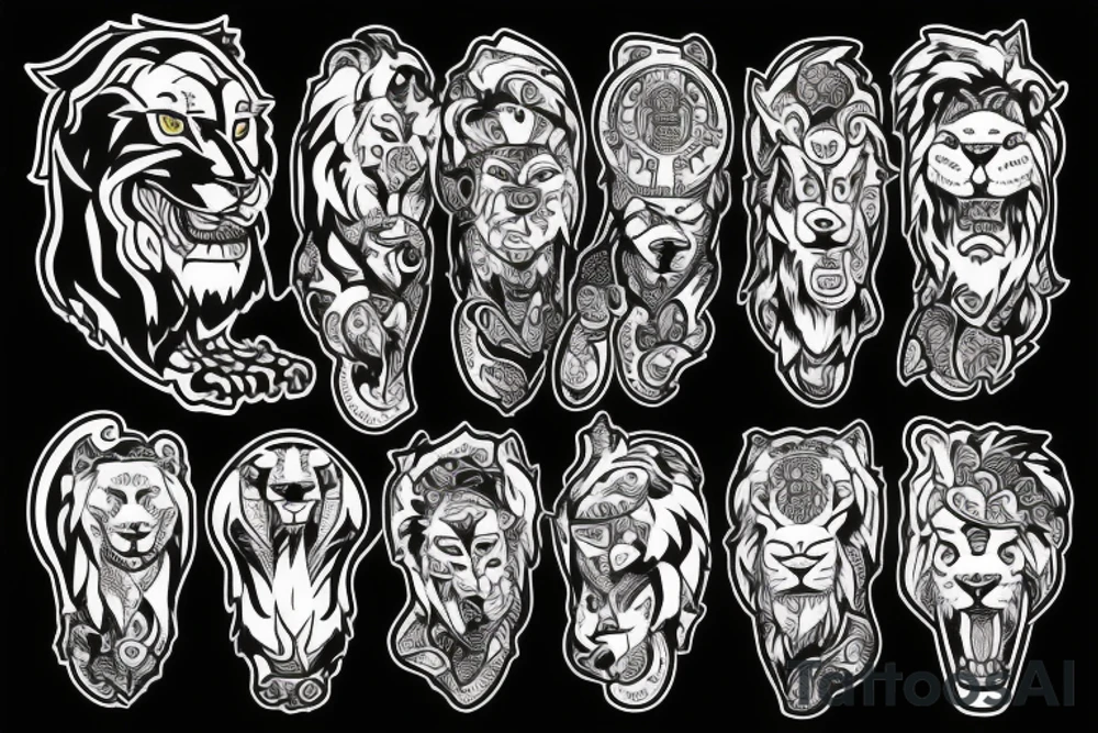 Football with lion And religion tattoo idea