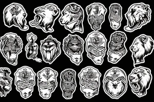 Football with lion And religion tattoo idea