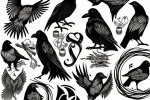 Raven music tattoo idea
