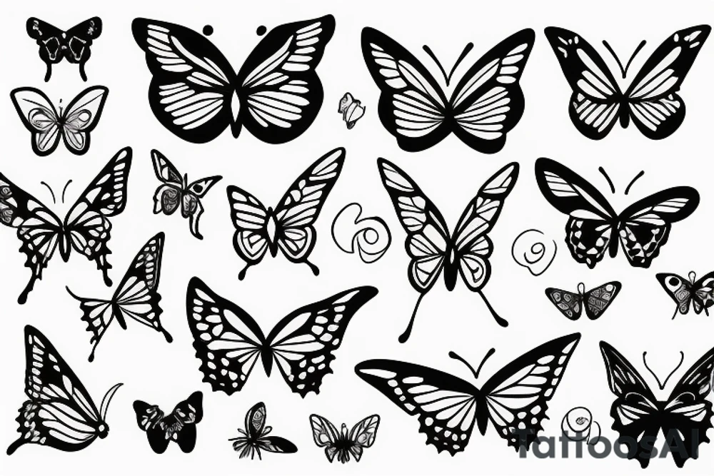 Butterfly minimalist tattoo idea