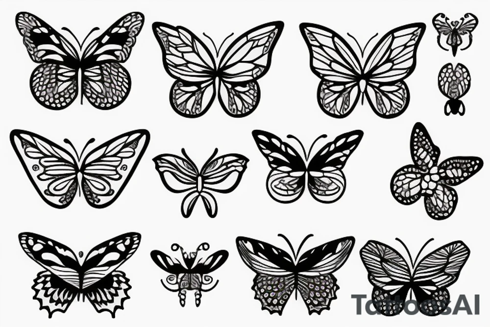 Butterfly minimalist tattoo idea
