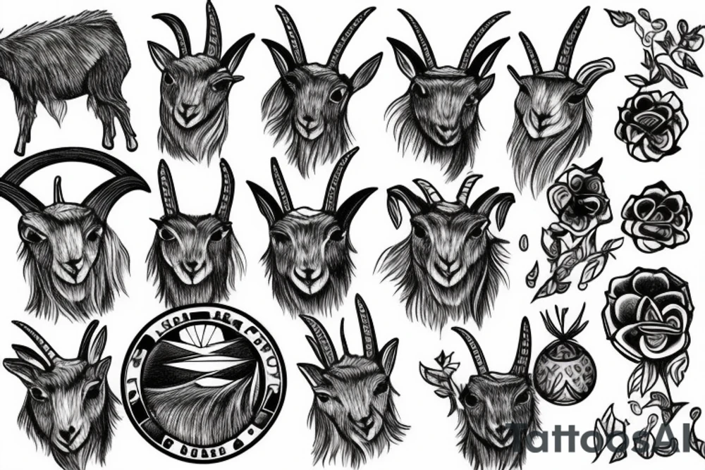 Forest in mount eith goat tattoo idea