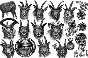 Forest in mount eith goat tattoo idea