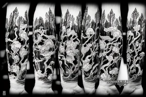 Forest in mount eith goat tattoo idea