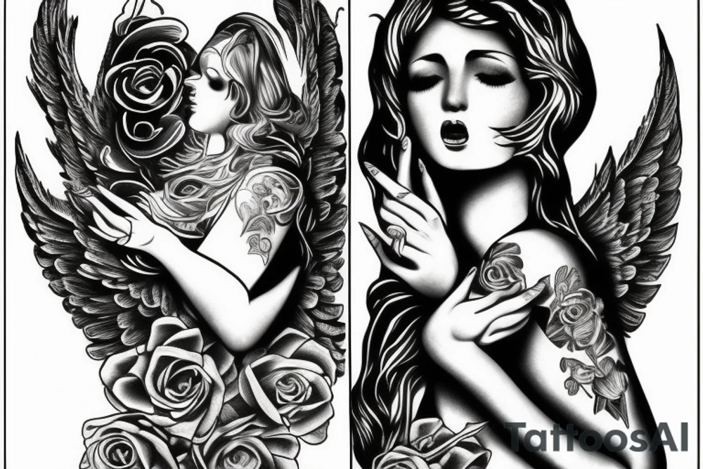 Angel tattoo idea